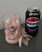 Load image into Gallery viewer, Mini glass flower dome w mini preserved nude rose –  AB2197
