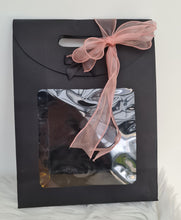 Load image into Gallery viewer, Black transparent window bag / box for Medium size glass dome AB2204
