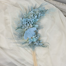 Load image into Gallery viewer, Its a Boy Preserved flowers blue Cake Topper
