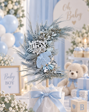 Load image into Gallery viewer, Its a Boy Preserved flowers blue Cake Topper
