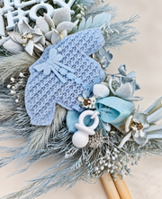 Load image into Gallery viewer, Its a Boy Preserved flowers blue Cake Topper
