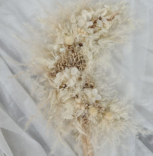 Load image into Gallery viewer, Happy Birthday Boho style neutral preserved flowers cake topper
