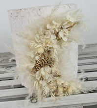 Load image into Gallery viewer, Happy Birthday Boho style neutral preserved flowers cake topper
