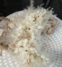 Load image into Gallery viewer, Happy Birthday Boho style neutral preserved flowers cake topper
