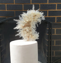 Load image into Gallery viewer, Happy Birthday Boho style neutral preserved flowers cake topper
