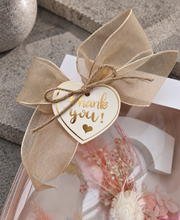 Load image into Gallery viewer, Preserved Everlasting flowers letter S - 15cm -  White &amp; pink
