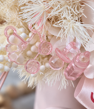 Load image into Gallery viewer, Welcome Baby girl preserved rose arrangement
