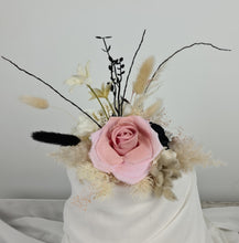 Load image into Gallery viewer, 2 x Floral cake topper in black, neutral &amp; soft pink tones
