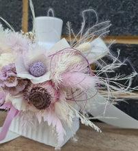 Load image into Gallery viewer, Violet, purple preserved &amp; dry flowers corsage
