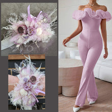 Load image into Gallery viewer, Violet, purple preserved &amp; dry flowers corsage
