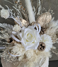 Load image into Gallery viewer, Double cake topper in champagne gold &amp; neutral colours
