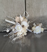Load image into Gallery viewer, Double cake topper in champagne gold &amp; neutral colours
