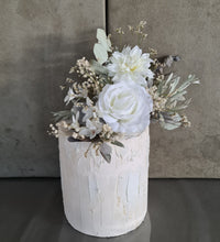 Load image into Gallery viewer, Double cake topper &amp; soft green and neutral colours
