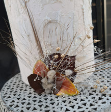 Load image into Gallery viewer, Double floral cake topper in rustic autumn colors
