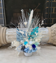 Load image into Gallery viewer, Preserved arrangement  -  Everlasting mini roses in blue tones
