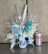 Load image into Gallery viewer, Preserved arrangement  -  Everlasting mini roses in blue tones
