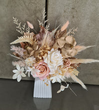 Load image into Gallery viewer, Wedding Cake topper in blush &amp; champagne gold tones
