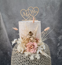 Load image into Gallery viewer, Mr &amp; Mrs Floral Cake topper - blush
