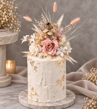Load image into Gallery viewer, Mr &amp; Mrs Floral Cake topper - blush
