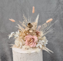 Load image into Gallery viewer, Mr &amp; Mrs Floral Cake topper - blush

