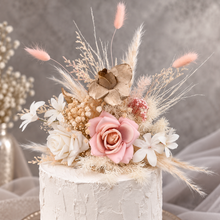 Load image into Gallery viewer, Mr &amp; Mrs Floral Cake topper - blush
