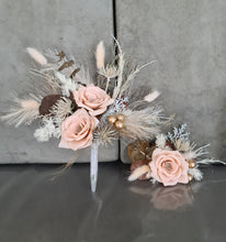 Load image into Gallery viewer, Double Everlasting flowers cake topper in peach

