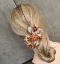 Load image into Gallery viewer, Preserved everlasting flowers hair pin / clip in rustic style
