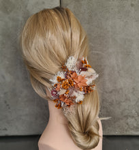 Load image into Gallery viewer, Preserved everlasting flowers hair pin / clip in rustic style
