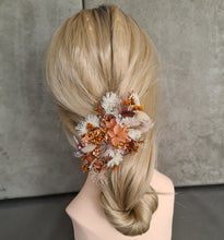 Load image into Gallery viewer, Preserved everlasting flowers hair pin / clip in rustic style
