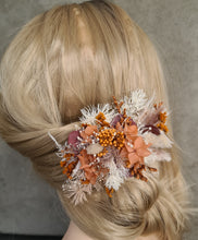 Load image into Gallery viewer, Preserved everlasting flowers hair pin / clip in rustic style
