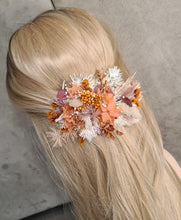 Load image into Gallery viewer, Preserved everlasting flowers hair pin / clip in rustic style
