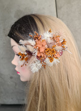 Load image into Gallery viewer, Preserved everlasting flowers hair pin / clip in rustic style
