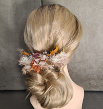 Load image into Gallery viewer, Rustic everlasting flowers hair comb
