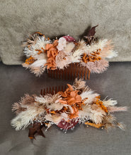 Load image into Gallery viewer, Rustic everlasting flowers hair comb

