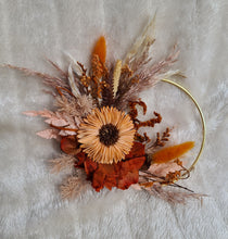 Load image into Gallery viewer, Rustic everlasting flowers cake hoop topper - 5 inch
