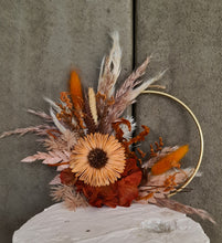 Load image into Gallery viewer, Rustic everlasting flowers cake hoop topper - 5 inch
