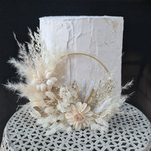 Load image into Gallery viewer, Boho everlasting flowers cake hoop topper - 5 inch
