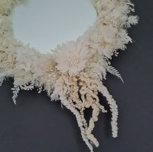 Load image into Gallery viewer, Boho deco Everlasting flowers wall mirror
