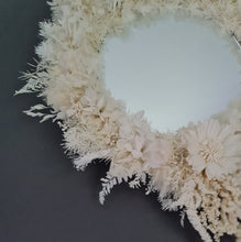 Load image into Gallery viewer, Boho deco Everlasting flowers wall mirror
