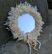 Load image into Gallery viewer, Boho deco Everlasting flowers wall mirror
