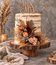 Load image into Gallery viewer, Rustic everlasting flowers cake hoop - 5 inch
