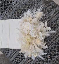 Load image into Gallery viewer, White &amp; neutral groom&#39;s preserved pocket flowers - boutonniere
