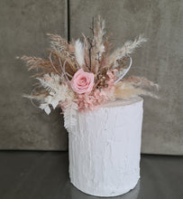 Load image into Gallery viewer, Blush Preserved rose floral cake topper
