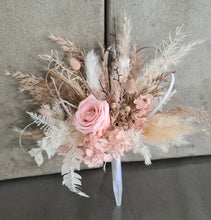 Load image into Gallery viewer, Blush Preserved rose floral cake topper
