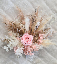 Load image into Gallery viewer, Blush Preserved rose floral cake topper
