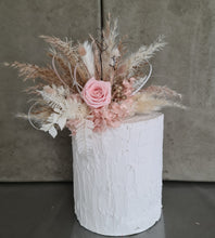 Load image into Gallery viewer, Blush Preserved rose floral cake topper

