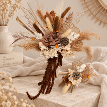 Load image into Gallery viewer, Everlasting preserved flowers double cake topper - rustic
