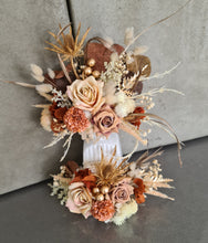 Load image into Gallery viewer, Everlasting flowers cake topper in rustic warm tones
