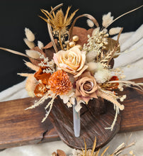 Load image into Gallery viewer, Everlasting flowers cake topper in rustic warm tones
