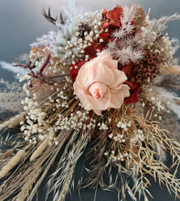 Load image into Gallery viewer, Autumn colours everlasting flowers in clay pot
